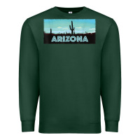 Sports Green arizona shirt   saguaro cactus desert landscape t shirt Premium Sweatshirt - linhVisuals