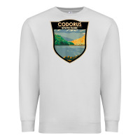 Dove Grey codorus state park pennsylvania badge vintage Premium Sweatshirt - linhVisuals