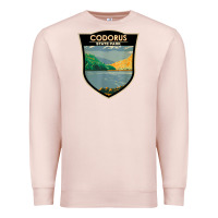 Pale Pink codorus state park pennsylvania badge vintage Premium Sweatshirt - linhVisuals