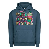 Pigment Midnight Navy iced coffee because my sarcasm needs to stay hydra Urban Hoodie - Jasminsmagicworld