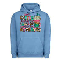 Pigment Pebble Blue iced coffee because my sarcasm needs to stay hydra Urban Hoodie - Jasminsmagicworld