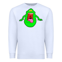White slimer ghost anime Premium Sweatshirt - linhVisuals