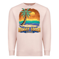Pale Pink delray beach florida  vintage distressed souvenir long sleeve t shirt Premium Sweatshirt - linhVisuals