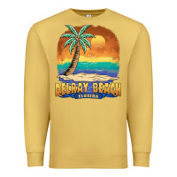 Antique Gold delray beach florida  vintage distressed souvenir long sleeve t shirt Premium Sweatshirt - linhVisuals