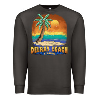 Smoke delray beach florida  vintage distressed souvenir long sleeve t shirt Premium Sweatshirt - linhVisuals