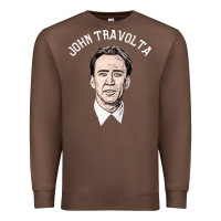 Chestnut sports nicolas cage as john travolta Premium Sweatshirt - linhVisuals