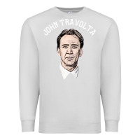 Dove Grey sports nicolas cage as john travolta Premium Sweatshirt - linhVisuals