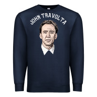Navy sports nicolas cage as john travolta Premium Sweatshirt - linhVisuals