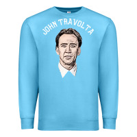 Ocean Blue sports nicolas cage as john travolta Premium Sweatshirt - linhVisuals