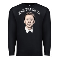 Black sports nicolas cage as john travolta Premium Sweatshirt - linhVisuals