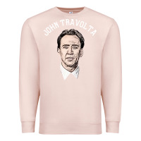 Pale Pink sports nicolas cage as john travolta Premium Sweatshirt - linhVisuals