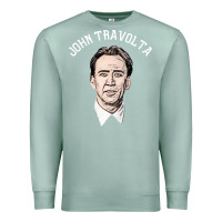 Seafoam sports nicolas cage as john travolta Premium Sweatshirt - linhVisuals