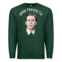 Sports Green sports nicolas cage as john travolta Premium Sweatshirt - linhVisuals