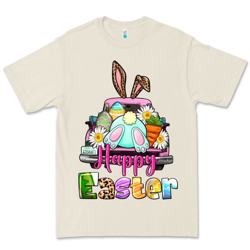 Bunny Happy Easter Truck Premium Tee by CowGirlArtShop | Teevron