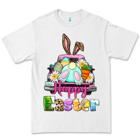 White Bunny Happy Easter truck Premium Tee - CowGirlArtShop