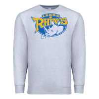 Heather Grey leed rhinos Premium Sweatshirt - linhVisuals