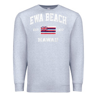 Heather Grey ewa beach hawaii hi vintage state athletic style t shirt Premium Sweatshirt - linhVisuals