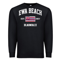 Black ewa beach hawaii hi vintage state athletic style t shirt Premium Sweatshirt - linhVisuals