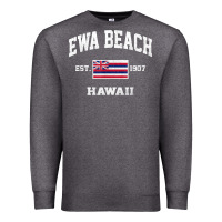 Charcoal Heather ewa beach hawaii hi vintage state athletic style t shirt Premium Sweatshirt - linhVisuals