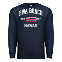 Navy ewa beach hawaii hi vintage state athletic style t shirt Premium Sweatshirt - linhVisuals