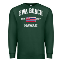 Sports Green ewa beach hawaii hi vintage state athletic style t shirt Premium Sweatshirt - linhVisuals