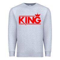 Heather Grey king Premium Sweatshirt - linhVisuals