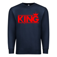 Navy king Premium Sweatshirt - linhVisuals