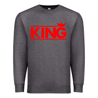 Charcoal Heather king Premium Sweatshirt - linhVisuals