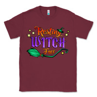 Burgundy resting witch face Classic Tee - Jasminsmagicworld