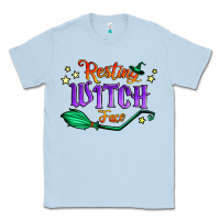 Dusty Blue resting witch face Classic Tee - Jasminsmagicworld