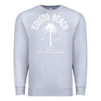 Heather Grey edisto beach sc palm tree edisto beach gift pullover hoodie Premium Sweatshirt - linhVisuals