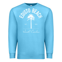 Ocean Blue edisto beach sc palm tree edisto beach gift pullover hoodie Premium Sweatshirt - linhVisuals