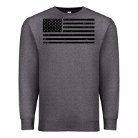 Charcoal Heather black american flag distressed effect minimalist premium Premium Sweatshirt - linhVisuals