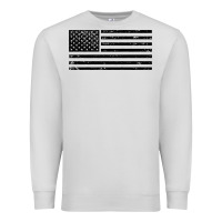 Dove Grey black american flag distressed effect minimalist premium Premium Sweatshirt - linhVisuals