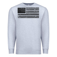 Heather Grey black american flag distressed effect minimalist premium Premium Sweatshirt - linhVisuals