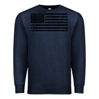 Navy black american flag distressed effect minimalist premium Premium Sweatshirt - linhVisuals