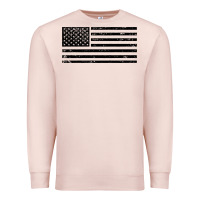 Pale Pink black american flag distressed effect minimalist premium Premium Sweatshirt - linhVisuals