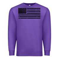 Purple black american flag distressed effect minimalist premium Premium Sweatshirt - linhVisuals