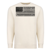 Sandshell black american flag distressed effect minimalist premium Premium Sweatshirt - linhVisuals