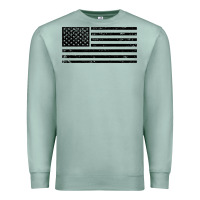 Seafoam black american flag distressed effect minimalist premium Premium Sweatshirt - linhVisuals