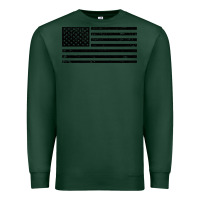 Sports Green black american flag distressed effect minimalist premium Premium Sweatshirt - linhVisuals