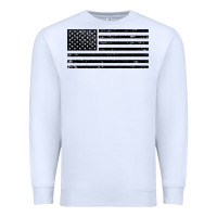 White black american flag distressed effect minimalist premium Premium Sweatshirt - linhVisuals