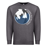 Charcoal Heather thanks but no tanks Premium Sweatshirt - linhVisuals