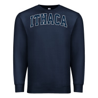 Navy ithaca new york ny vintage sports design navy design t shirt Premium Sweatshirt - linhVisuals