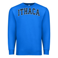 Ithaca New York Ny Vintage Sports Design Navy Design T Shirt Premium Sweatshirt | Teevron