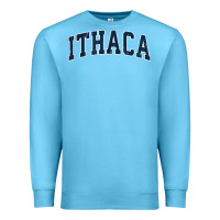 Ocean Blue ithaca new york ny vintage sports design navy design t shirt Premium Sweatshirt - linhVisuals
