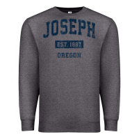 Charcoal Heather joseph oregon or vintage sports established navy design t shirt Premium Sweatshirt - linhVisuals