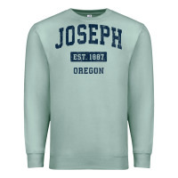 Joseph Oregon Or Vintage Sports Established Navy Design T Shirt Premium Sweatshirt | Teevron