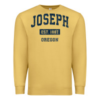 Antique Gold joseph oregon or vintage sports established navy design t shirt Premium Sweatshirt - linhVisuals