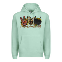 Seafoam peace love hockey Premium Hoodie - RacoonDesign